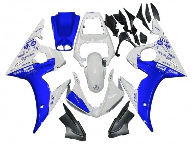 2006-2009 Yamaha YZF R6S Motorcycle Fairings - White Blue GYTR UK Manufacturers