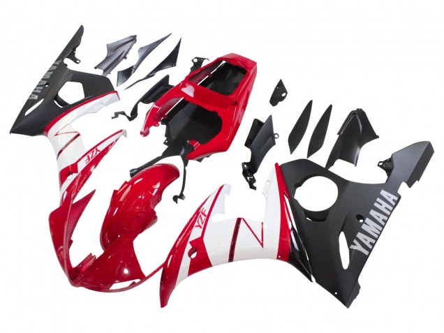 2006-2009 Yamaha YZF R6S Motorcycle Fairings - Red White Matte Black UK Manufacturers