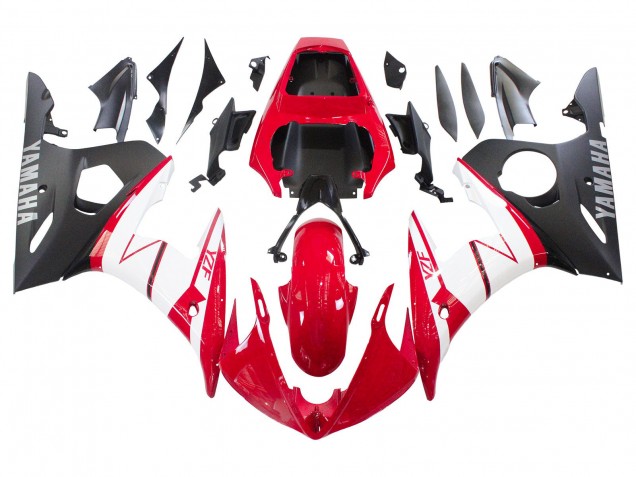 2006-2009 Yamaha YZF R6S Motorcycle Fairings - Red White Matte Black UK Manufacturers