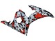 2006-2009 Yamaha YZF R6S Motorcycle Fairings - Black Red Grey Camouflage UK Manufacturers