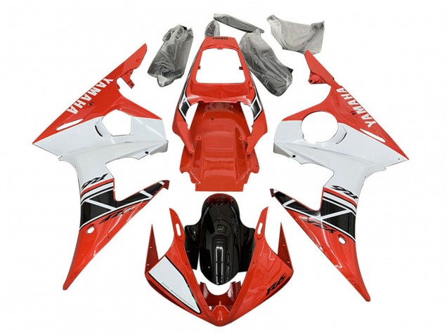 2006-2009 Yamaha YZF R6S Motorcycle Fairings - Red White Black UK Manufacturers