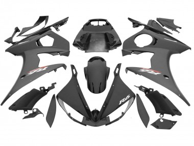 2006-2009 Yamaha YZF R6S Motorcycle Fairings - Glossy Black Matte Black UK Manufacturers