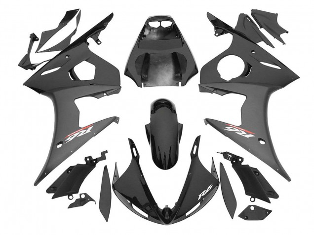 2006-2009 Yamaha YZF R6S Motorcycle Fairings - Glossy Black Matte Black UK Manufacturers