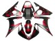 2005 Yamaha YZF 600 R6 Motorcycle Fairings - Matte Black Red Geometric UK Manufacturers