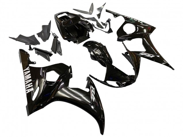 2005 Yamaha YZF 600 R6 Motorcycle Fairings - Glossy Black UK Manufacturers
