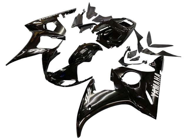 2005 Yamaha YZF 600 R6 Motorcycle Fairings - Glossy Black UK Manufacturers