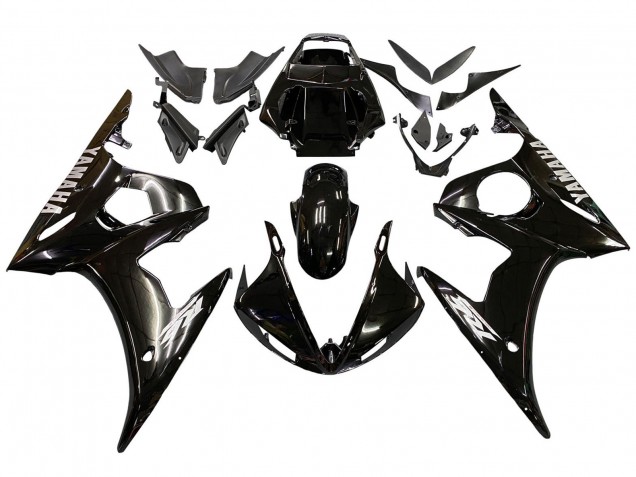 2005 Yamaha YZF 600 R6 Motorcycle Fairings - Glossy Black UK Manufacturers