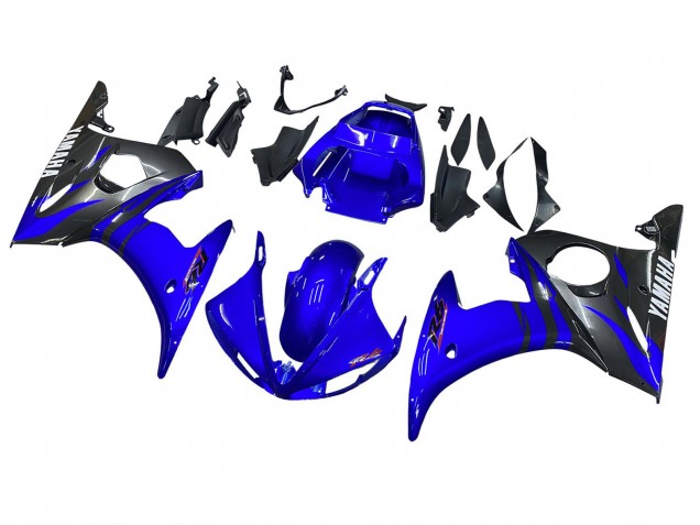 2005 Yamaha YZF 600 R6 Motorcycle Fairings - Glossy Blue Black UK Manufacturers