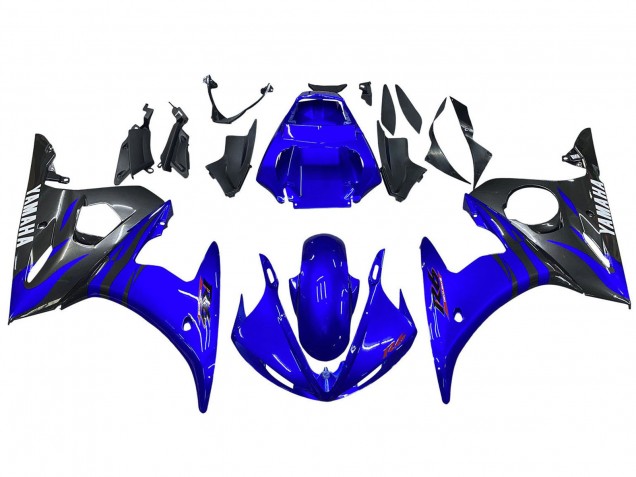 2005 Yamaha YZF 600 R6 Motorcycle Fairings - Glossy Blue Black UK Manufacturers