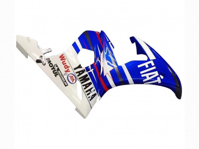 2005 Yamaha YZF 600 R6 Motorcycle Fairings - Blue White Red Motul Michelin Fiat UK Manufacturers
