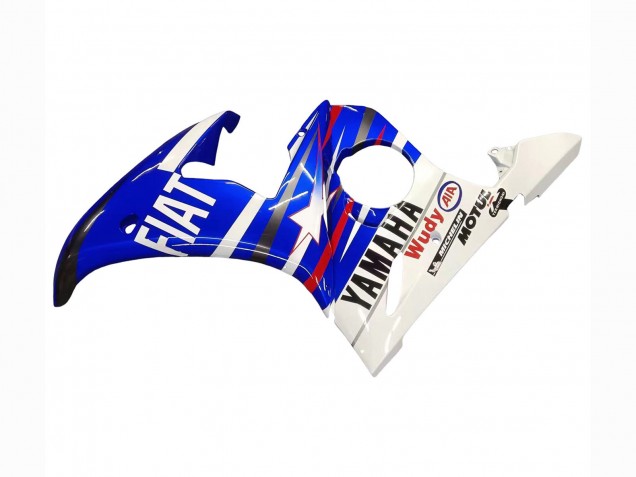 2005 Yamaha YZF 600 R6 Motorcycle Fairings - Blue White Red Motul Michelin Fiat UK Manufacturers