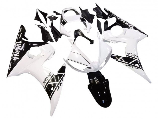 2005 Yamaha YZF 600 R6 Motorcycle Fairings - White Black UK Manufacturers