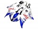 2005 Yamaha YZF 600 R6 Motorcycle Fairings - White Blue Dunlop Fiat Motul UK Manufacturers