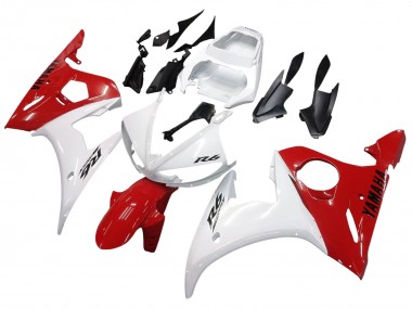 2005 Yamaha YZF 600 R6 Motorcycle Fairings - White Red UK Manufacturers