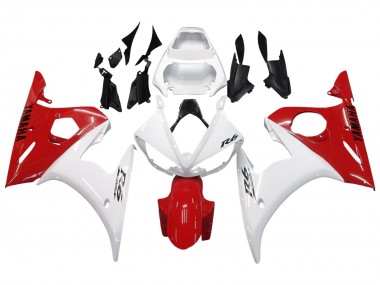 2005 Yamaha YZF 600 R6 Motorcycle Fairings - White Red UK Manufacturers