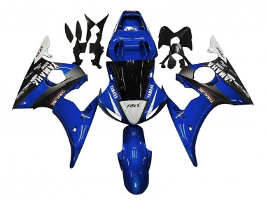 2005 Yamaha YZF 600 R6 Motorcycle Fairings - Blue White Black Yamalube UK Manufacturers