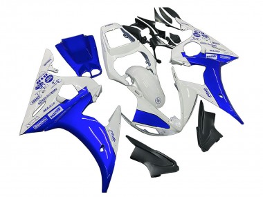 2005 Yamaha YZF 600 R6 Motorcycle Fairings - White Blue Yamalube UK Manufacturers