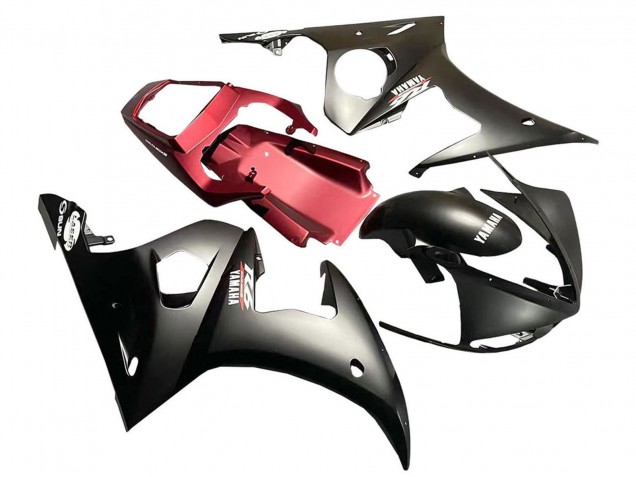 2005 Yamaha YZF 600 R6 Motorcycle Fairing - Matte Black Red UK Manufacturers