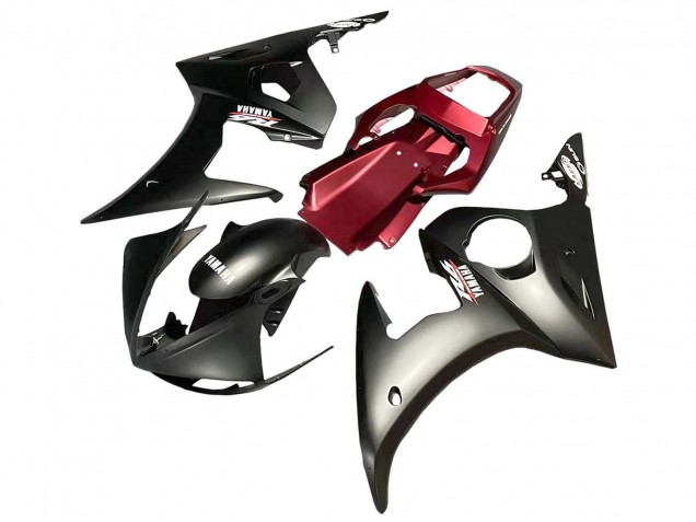 2005 Yamaha YZF 600 R6 Motorcycle Fairing - Matte Black Red UK Manufacturers