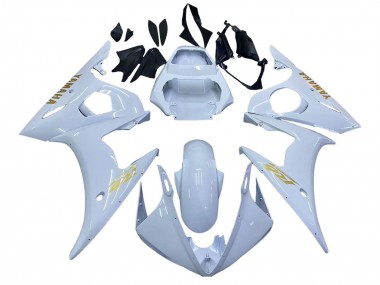 2005 Yamaha YZF 600 R6 Motorcycle Fairings - White Gold UK Manufacturers