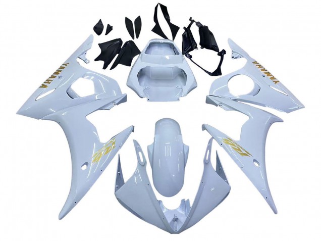 2005 Yamaha YZF 600 R6 Motorcycle Fairings - White Gold UK Manufacturers