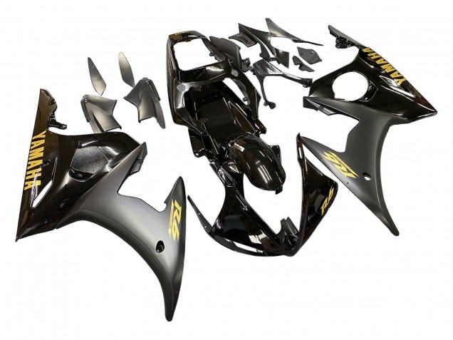 2005 Yamaha YZF 600 R6 Motorcycle Fairing - Black Gold UK Manufacturers