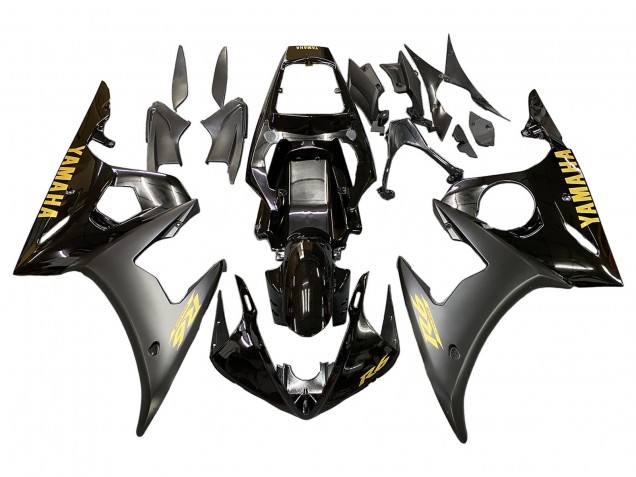 2005 Yamaha YZF 600 R6 Motorcycle Fairing - Black Gold UK Manufacturers