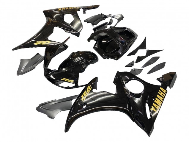2005 Yamaha YZF 600 R6 Motorcycle Fairings - Black Gold UK Manufacturers