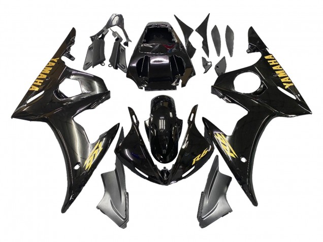 2005 Yamaha YZF 600 R6 Motorcycle Fairings - Black Gold UK Manufacturers