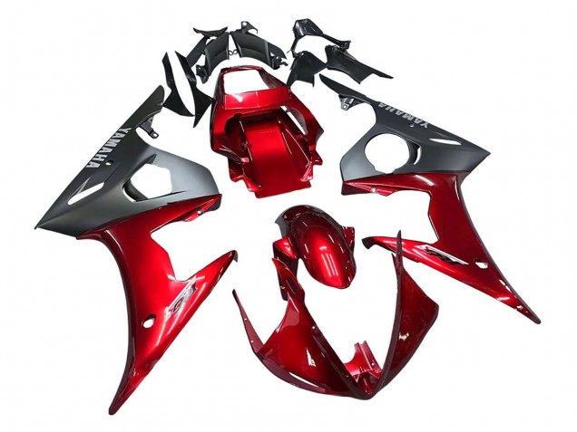 2005 Yamaha YZF 600 R6 Motorcycle Fairing Kits - Red Matte Black UK Manufacturers