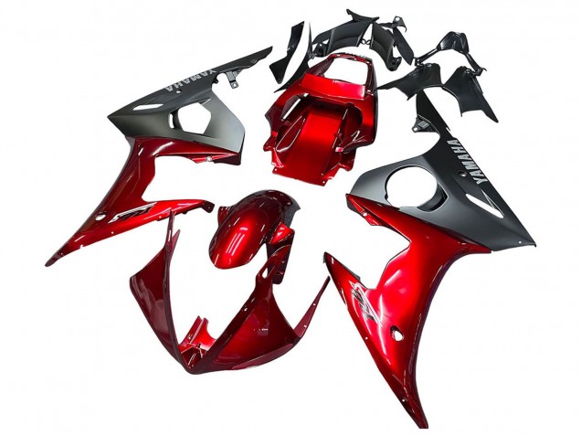 2005 Yamaha YZF 600 R6 Motorcycle Fairing Kits - Red Matte Black UK Manufacturers