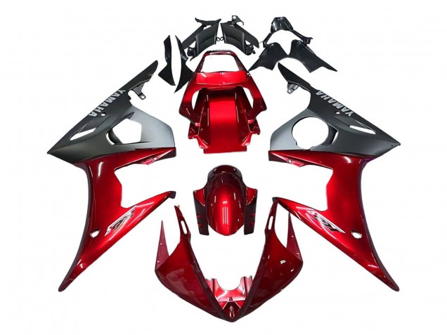 2005 Yamaha YZF 600 R6 Motorcycle Fairing Kits - Red Matte Black UK Manufacturers
