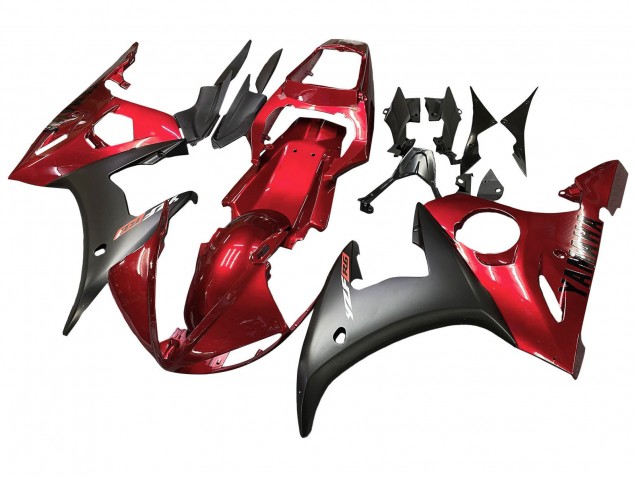 2005 Yamaha YZF 600 R6 Motorcycle Fairing - Red Matte Black UK Manufacturers