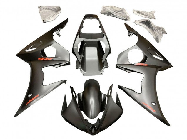 2005 Yamaha YZF 600 R6 Motorcycle Fairings - Matte Black Red UK Manufacturers