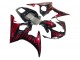 2005 Yamaha YZF 600 R6 Motorcycle Fairings - Black with Red Flame UK Manufacturers