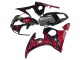 2005 Yamaha YZF 600 R6 Motorcycle Fairings - Black with Red Flame UK Manufacturers