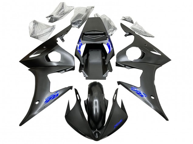 2005 Yamaha YZF 600 R6 Motorcycle Fairings - Black Blue UK Manufacturers