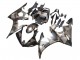 2005 Yamaha YZF 600 R6 Motorcycle Fairings - Matte Black Grey Geometric UK Manufacturers