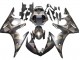 2005 Yamaha YZF 600 R6 Motorcycle Fairings - Matte Black Grey Geometric UK Manufacturers