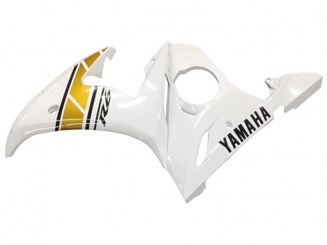 2005 Yamaha YZF 600 R6 Motorcycle Fairings - White Gold Black UK Manufacturers
