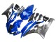 2006-2007 Yamaha YZF 600 R6 Motorcycle Fairings - Blue White Glossy Black UK Manufacturers