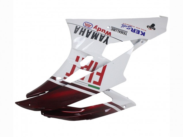 2006-2007 Yamaha YZF 600 R6 Motorcycle Fairings - White Maroon Red Fiat Acer Yamalube UK Manufacturers