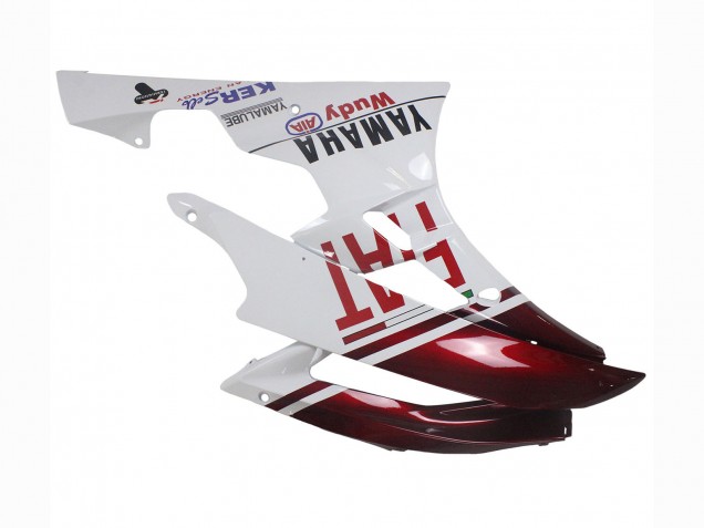 2006-2007 Yamaha YZF 600 R6 Motorcycle Fairings - White Maroon Red Fiat Acer Yamalube UK Manufacturers