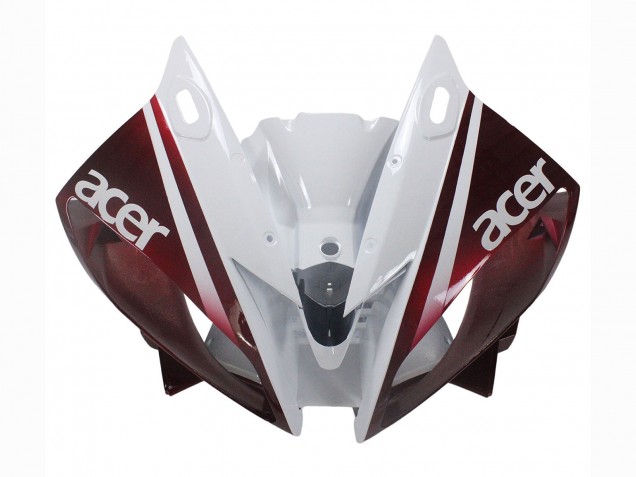 2006-2007 Yamaha YZF 600 R6 Motorcycle Fairings - White Maroon Red Fiat Acer Yamalube UK Manufacturers