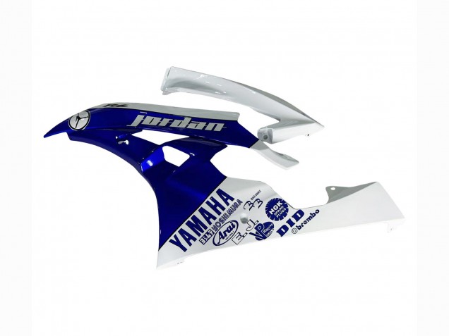 2006-2007 Yamaha YZF 600 R6 Motorcycle Fairings - White Blue Jordan UK Manufacturers
