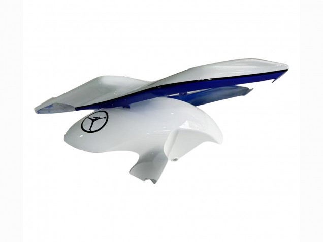 2006-2007 Yamaha YZF 600 R6 Motorcycle Fairings - White Blue Jordan UK Manufacturers