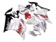 2006-2007 Yamaha YZF 600 R6 Motorcycle Fairings - White Red Black Motul UK Manufacturers