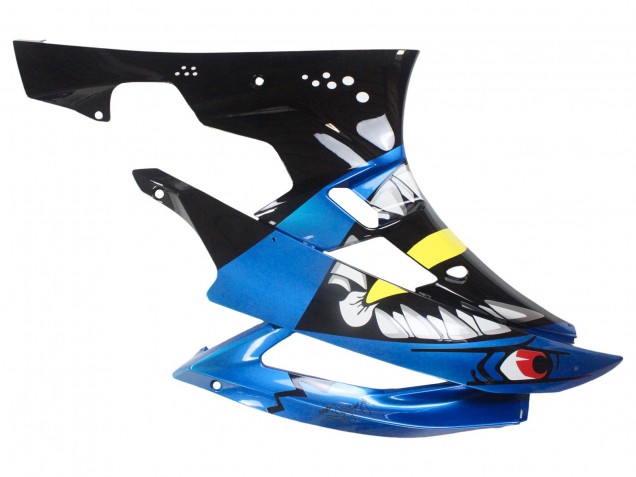 2006-2007 Yamaha YZF 600 R6 Motorcycle Fairings - Blue Neon Green Black Shark UK Manufacturers