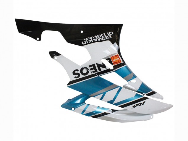 2006-2007 Yamaha YZF 600 R6 Motorcycle Fairings - White Blue Black Semakin Didepan ENEOS UK Manufacturers