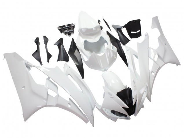 2006-2007 Yamaha YZF 600 R6 Motorcycle Fairings - White UK Manufacturers